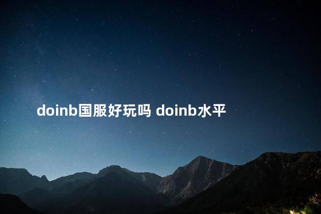doinb国服好玩吗 doinb水平